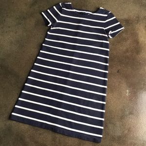 Gap Navy & White Striped T Dress